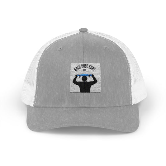 Bald Dude Surf Trucker Cap - Cool Snapback Hat for Surf Lovers