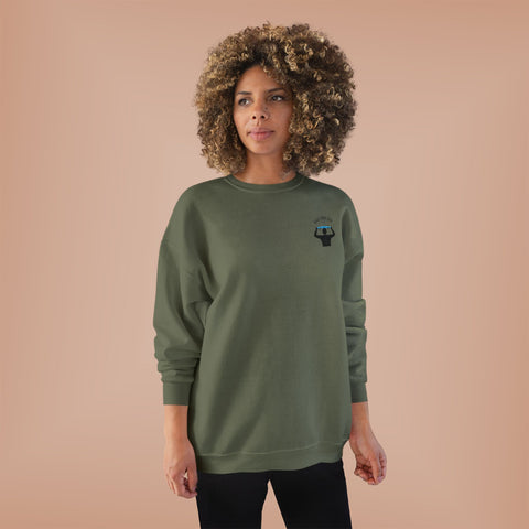 Bald Dude Surf Eco-Friendly Crewneck Sweatshirt