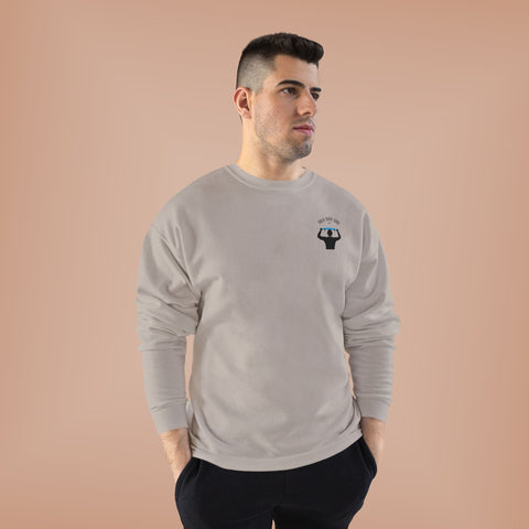 Bald Dude Surf Eco-Friendly Crewneck Sweatshirt