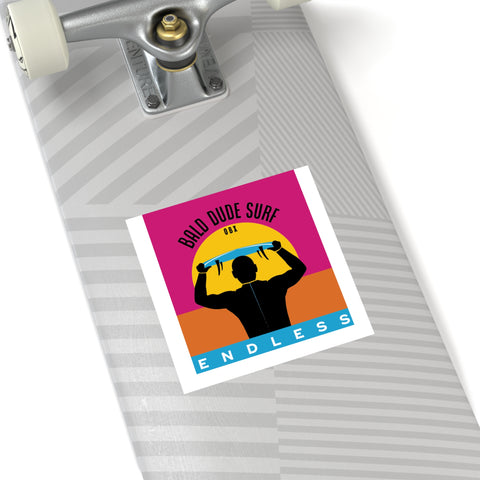 Bald Dude Surf Endless Summer Stickers