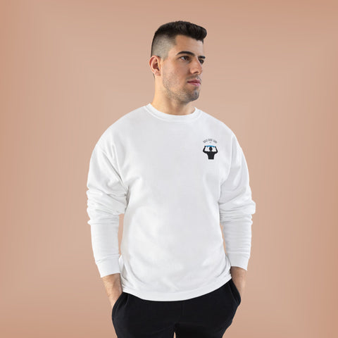 Bald Dude Surf Eco-Friendly Crewneck Sweatshirt