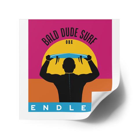 Bald Dude Surf Endless Summer Stickers