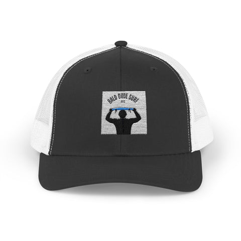 Bald Dude Surf Trucker Cap - Cool Snapback Hat for Surf Lovers