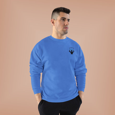 Bald Dude Surf Eco-Friendly Crewneck Sweatshirt