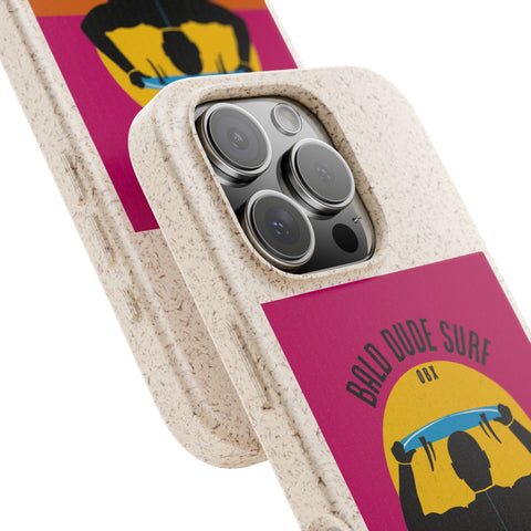 Bald Dude Surf Biodegradable Phone Case | Eco-Friendly Surfing Essentials