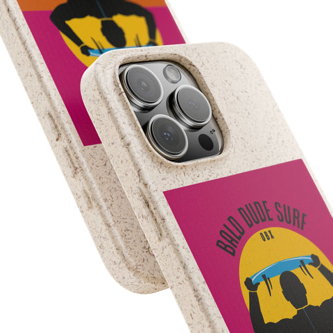 Bald Dude Surf Biodegradable Phone Case | Eco-Friendly Surfing Essentials