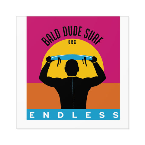 Bald Dude Surf Endless Summer Stickers