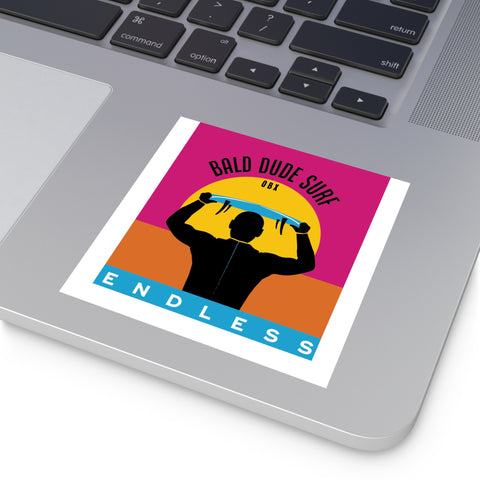 Bald Dude Surf Endless Summer Stickers