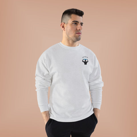 Bald Dude Surf Eco-Friendly Crewneck Sweatshirt