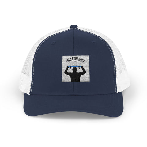 Bald Dude Surf Trucker Cap - Cool Snapback Hat for Surf Lovers