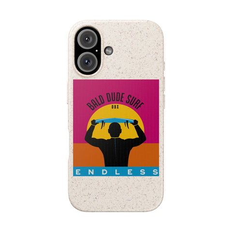Bald Dude Surf Biodegradable Phone Case | Eco-Friendly Surfing Essentials