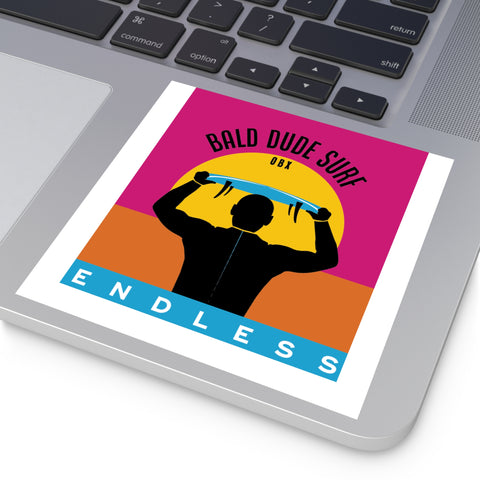 Bald Dude Surf Endless Summer Stickers