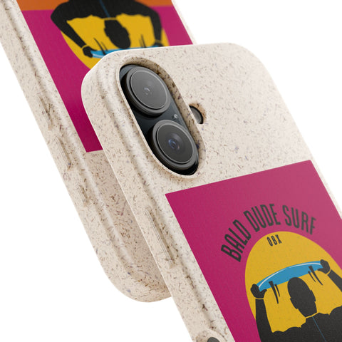 Bald Dude Surf Biodegradable Phone Case | Eco-Friendly Surfing Essentials