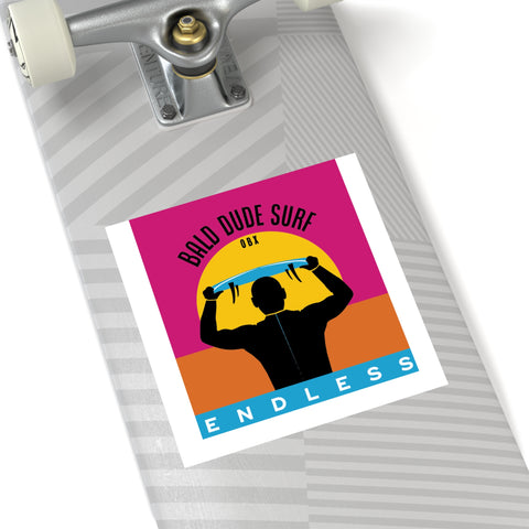 Bald Dude Surf Endless Summer Stickers